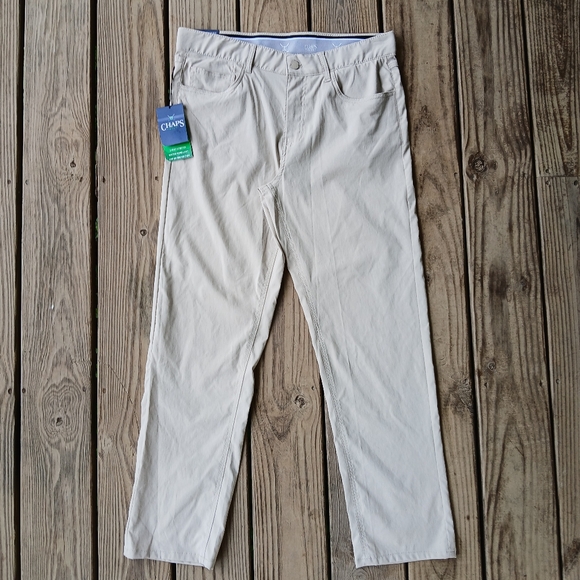 NWT Chaps flex golf pants color fossil mens size 32/30 - Picture 3 of 11